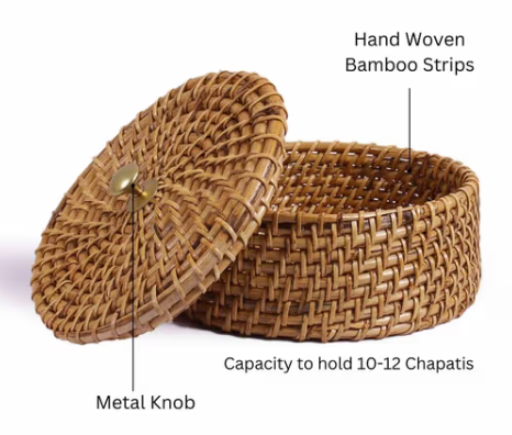 Bamboo Chapati Box