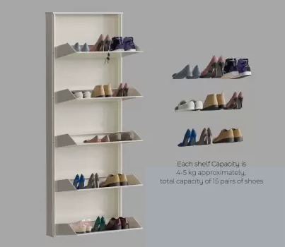 Wall-Mounted Shoe Rack