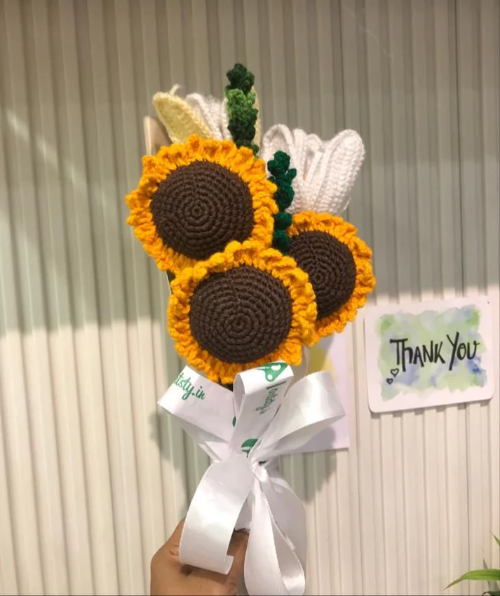 Artsy Handmade Sunflower Bouquet