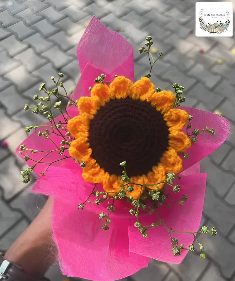 Crafty Wool Sunflower Bouquet