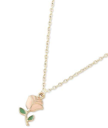 Enamel Rose Pendant