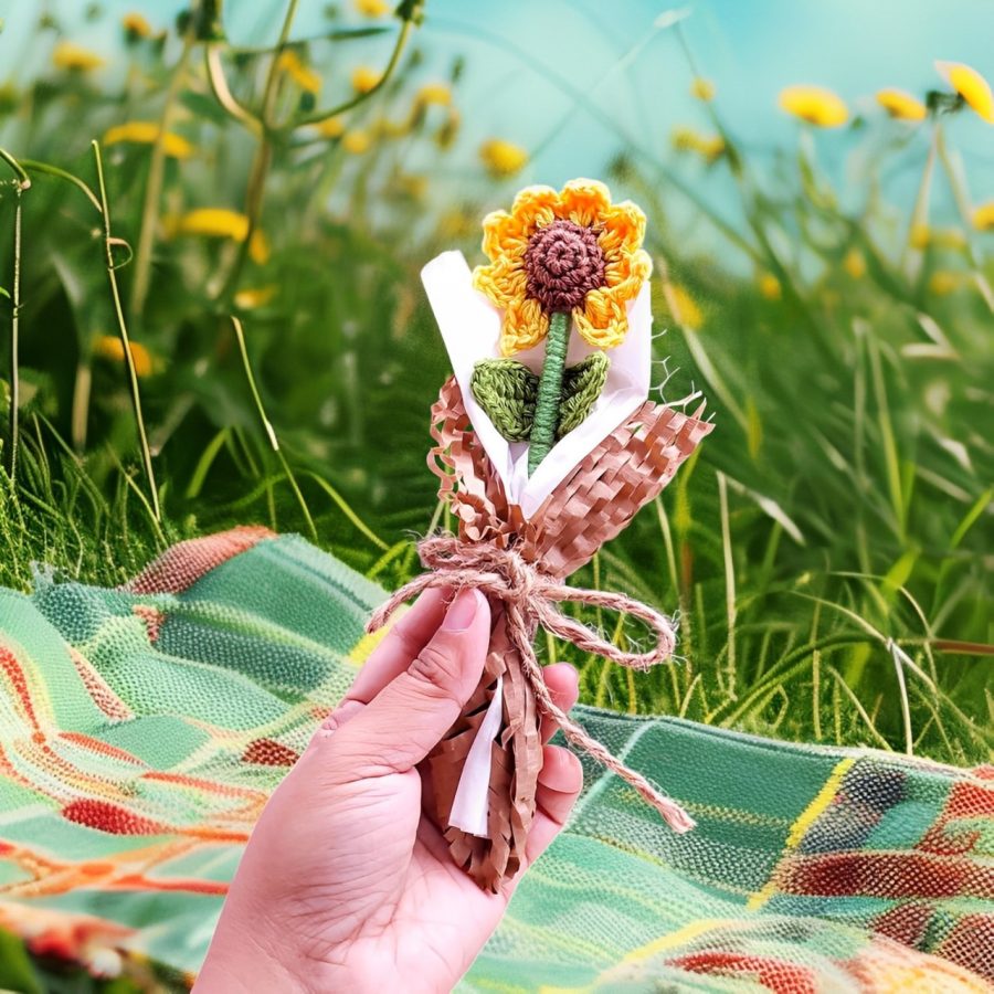 Mini Crochet Sunflower