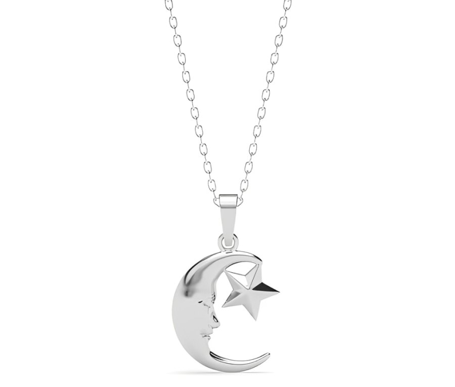 Moon and Star Pendant