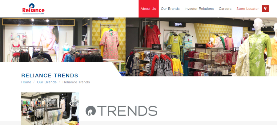 Reliance Trends store