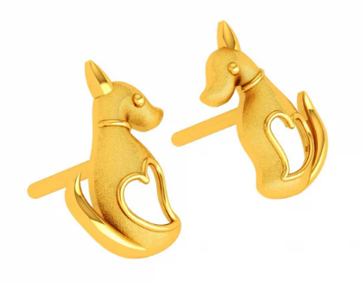 Yellow Gold Earring